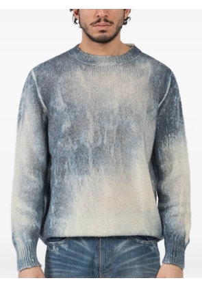 Avant Toi distressed crew-neck sweater - Blue