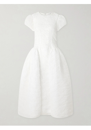 Cecilie Bahnsen - Cleopatra Matelassé Organza Midi Dress - White - UK 6,UK 8,UK 10,UK 12,UK 14