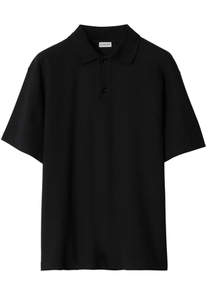 Burberry piqué-weave cotton polo shirt - Black