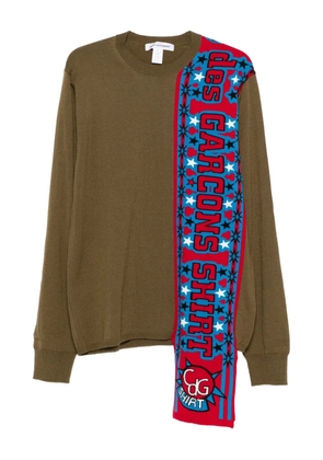 Comme Des Garçons slogan stars sweater - Green
