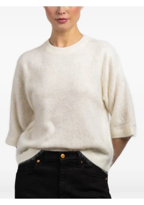 Autumn Cashmere short-sleeve sweater - Neutrals