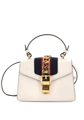 Gucci Pre-Owned Sylvie Top Handle Bag Leather Mini satchel - White