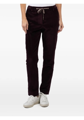 Eleventy drawstring corduroy trousers - Purple