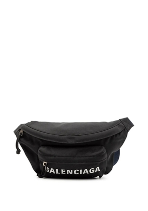 Balenciaga Pre-Owned 2020 Nylon Logo Wheel belt bag - Black