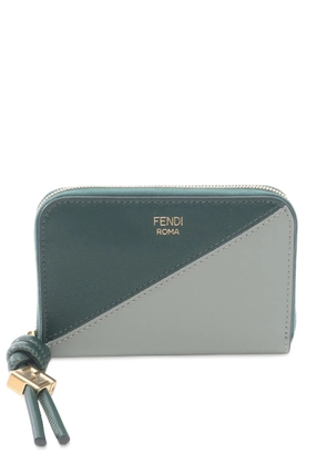 Fendi Pre-Owned 2000-2010 Mini Leather FF Diamond Zip Around Wallet small wallets - Green