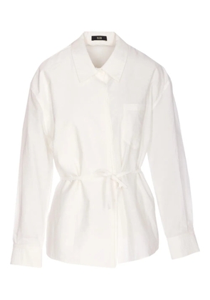 Ele belted shirt - White