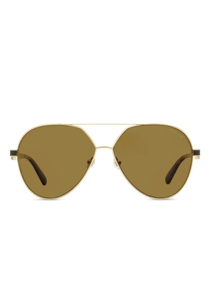 Moncler Eyewear pilot wide-bridge sunglasses - Gold
