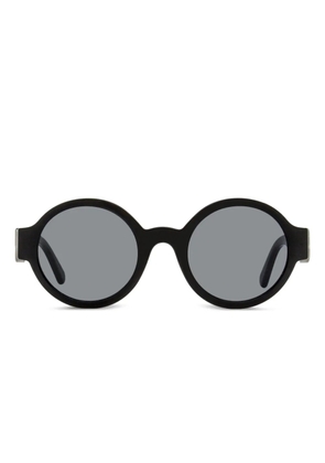 Moncler Eyewear logo round sunglasses - Black