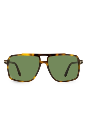 TOM FORD Eyewear rectangular pilot sunglasses - Brown
