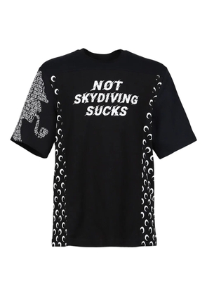 Marine Serre text-print T-shirt - Black