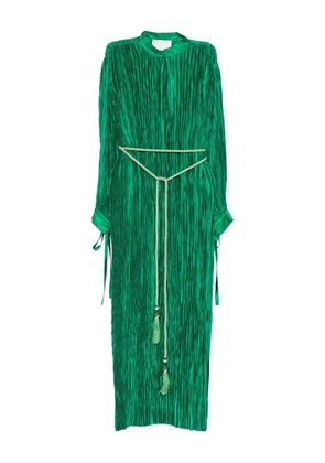 Reem Al Dhaheri pleated belted maxi dress - Green