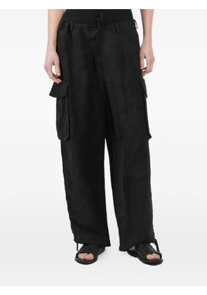 Masnada drawstring cargo pants - Black