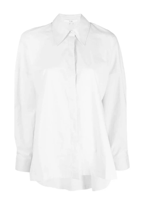 Tibi Gabe point-collar long-sleeved shirt - White