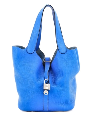 Hermès Pre-Owned Picotin Lock Bag Clemence MM bucket bag - Blue