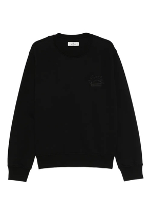 ETRO embroidered crew neck sweatshirt - Black
