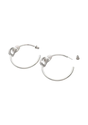 Christian Dior Pre-Owned 2010s CD hoop earrings - Silver