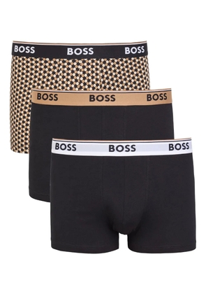 BOSS logo waistband briefs (set of three) - Black