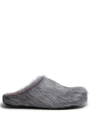 Marni Fussbet Sabot calf-hair slippers - Grey