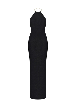 KOROBEYNIKOV halterneck backless maxi dress - Black