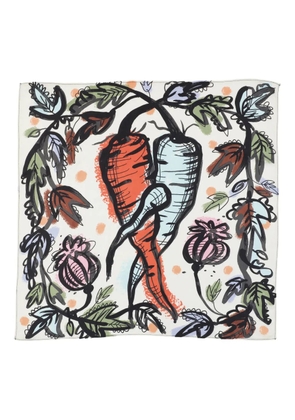 Henrik Vibskov carrot-motif scarf - White