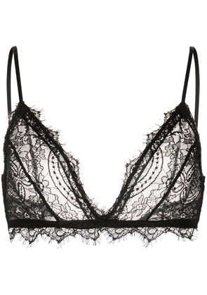 ANINE BING sheer lace bra - Black