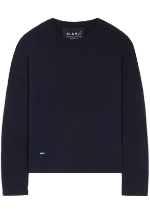 Alanui ribbed-edge cashmere-blend jumper - Blue