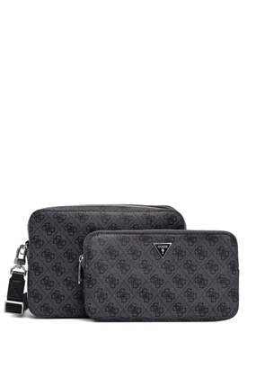 GUESS USA Milano monogram-print messenger bag - Black