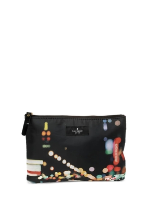 Kate Spade graphic-print clutch bag - Black