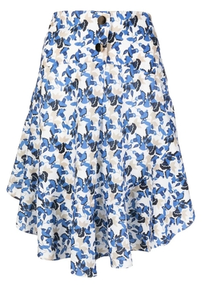 Bambah asymmetric floral-print skirt - Blue