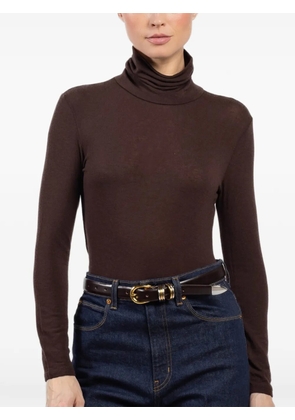 KONTATTO turtleneck long-sleeve top - Brown