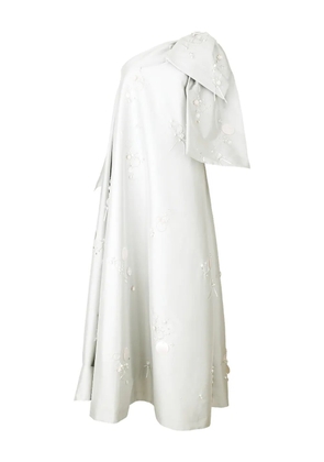Bernadette embroidered one-shoulder gown dress - Grey