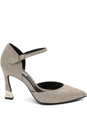 Karl Lagerfeld 80mm leather pumps - Gold
