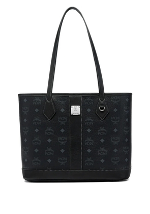 MCM small logo-print tote bag - Black