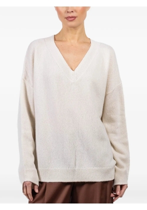 Iris Von Arnim Swan V-neck sweater - Neutrals