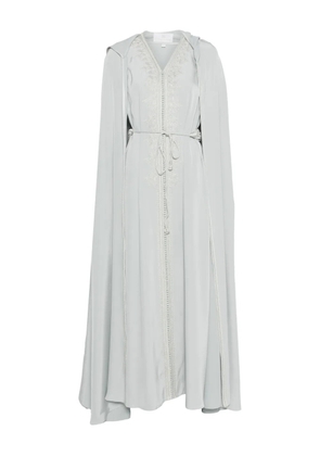 Reem Al Dhaheri embroidered hooded kaftan set - Grey