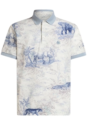 ETRO Safari-print polo shirt - White