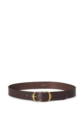 Nili Lotan rounded-buckle leather belt - Brown