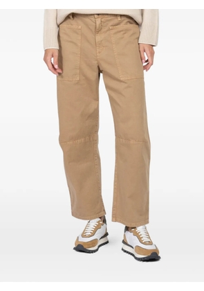 Velvet multiple-pocket trousers - Neutrals