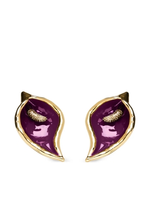 Nina Ricci Calla Flower clip-on earrings - Gold