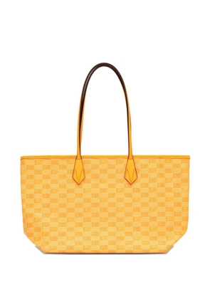 Moreau zip check-patterned tote bag - Orange