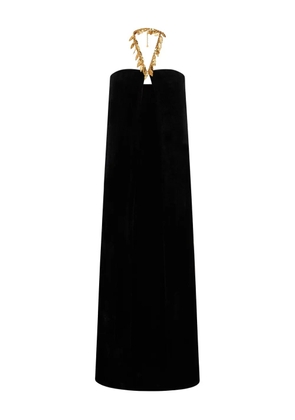 Roberto Cavalli cut-out velvet dress - Black