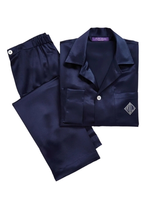Ralph Lauren Purple Label monogram button pyjama set - Blue