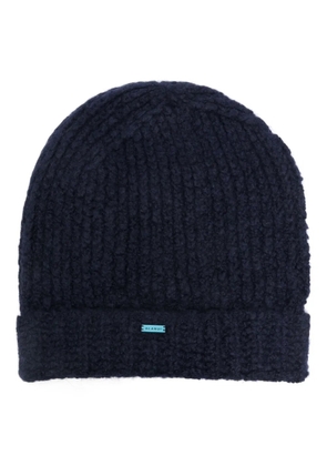 Alanui logo-plaque beanie - Blue