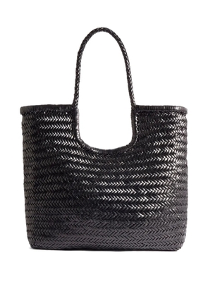 DRAGON DIFFUSION NS Diagonal Triple Jump handwoven tote bag - Black