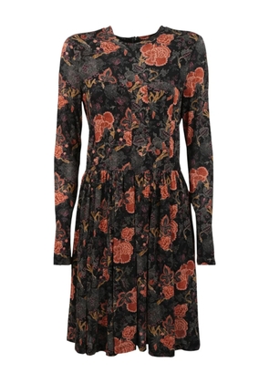 Ulla Johnson long-sleeve floral-print mini dress - Black