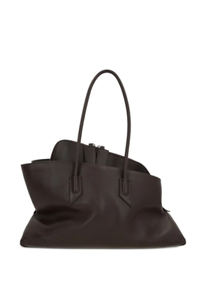 The Attico medium La Passeggiata leather tote bag - Brown
