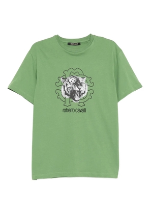 Roberto Cavalli graphic-print cotton T-shirt - Green