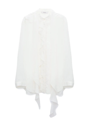 Dorothee Schumacher ruffled striped blouse - White