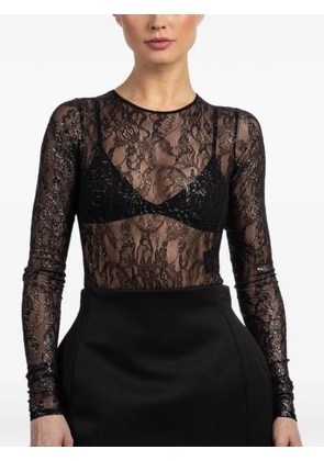 WARDROBE.NYC lace long-sleeve bodysuit - Black