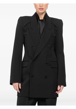 ALAINPAUL double-breasted shoulder pads jacket - Black